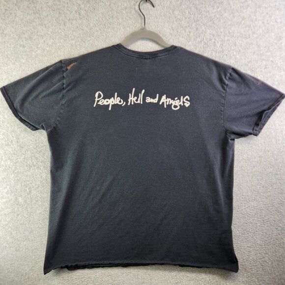 Jimi Hendrix Shirt Mens XL Hell and Angels 2019 Allover Graphic Print Concert - Picture 4 of 15